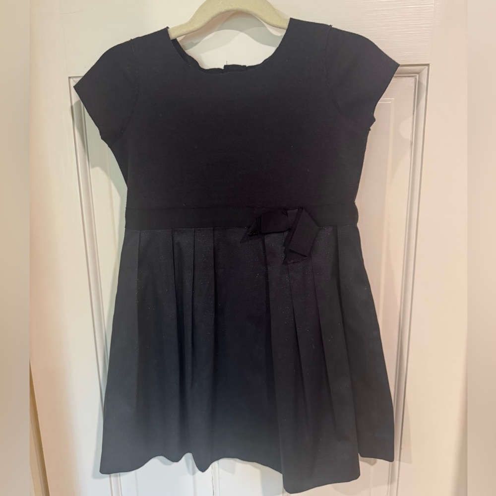 Bonpoint Elegant Black Kids Dress - Subtle Shimmer Skirt